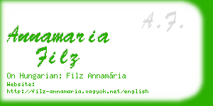 annamaria filz business card